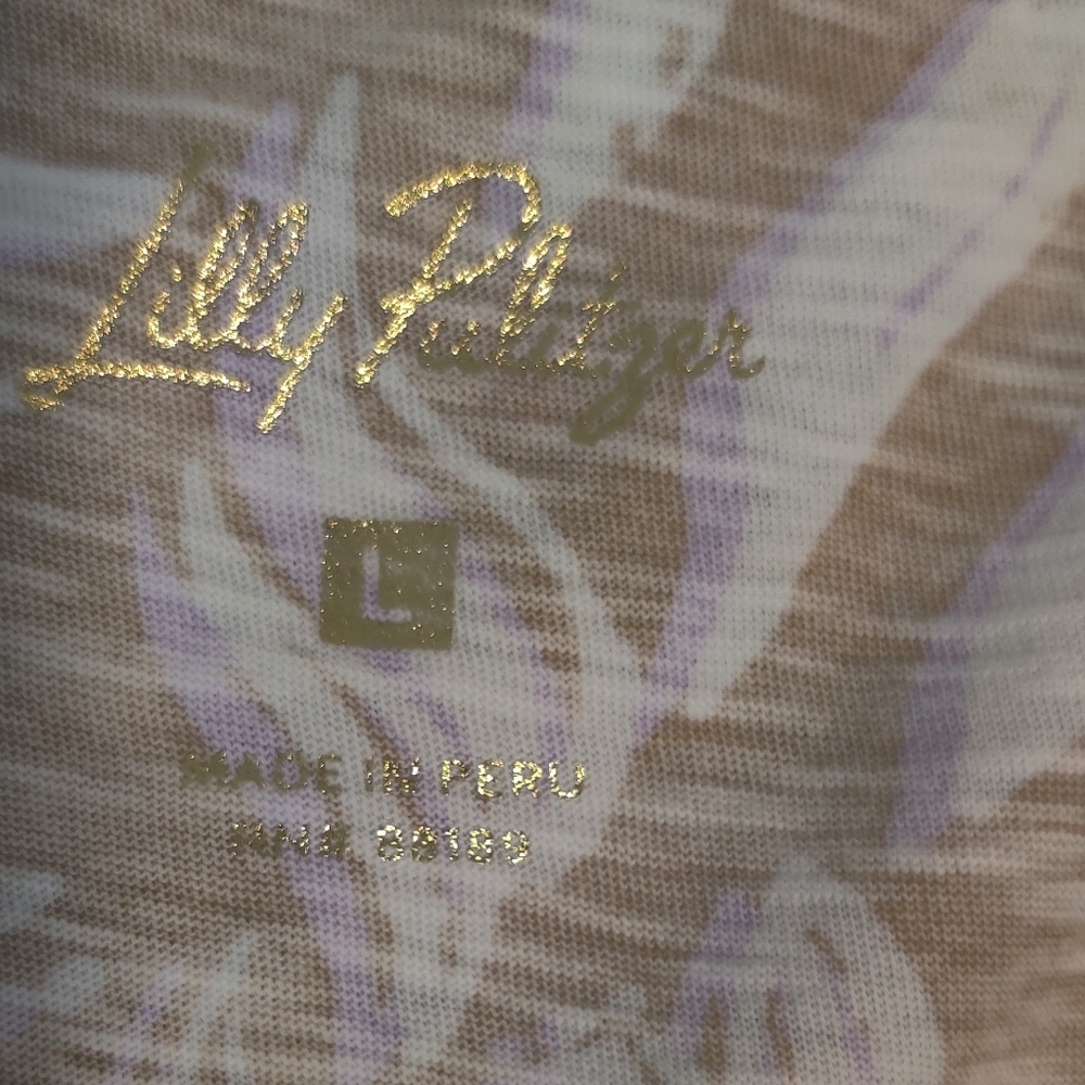 Lilly Pulitzer Tan 🍍 Pineapple Print Tee - Picture 2 of 4